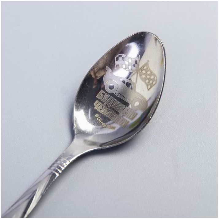 Картинка Ложечка "С Днем Рождения!" Тачки, 3 х 14 см (№2498493) от магазина Мир детей Товары для Новорожденных