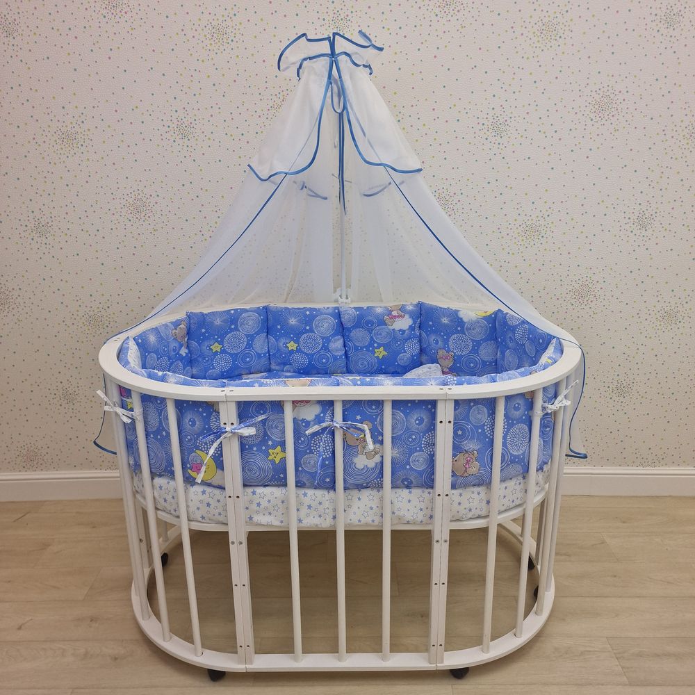 КПБ 20 пр (балдахин + борт + пододеяльник + 2 одеяла + наволочка + подушка + 2 простыни (бязь) 12кв артикул анонс 1149-О-1_06