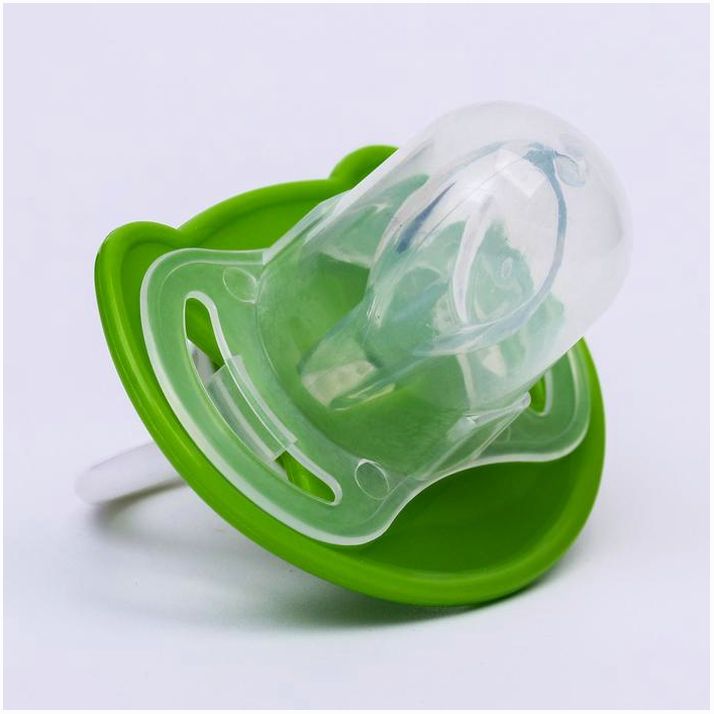 Картинка Соска - пустышка ортодонтическая, силикон, +6 мес., с колпачком «Лягушка», цвет зелёный (№4770930) от магазина Мир детей Товары для Новорожденных