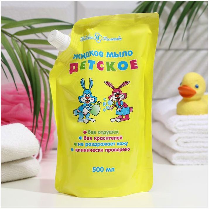 Детское мыло Невская Косметика, дой-пак, жидкое, 500 мл артикул анонс 4073804