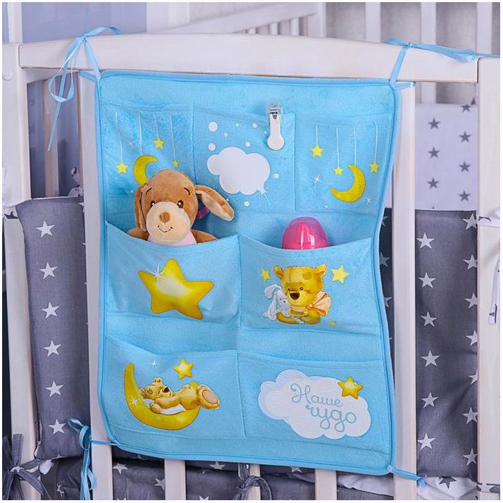 № 3714655 Органайзер на кроватку «Наше Чудо», 50 х 40 см, 7 карманов