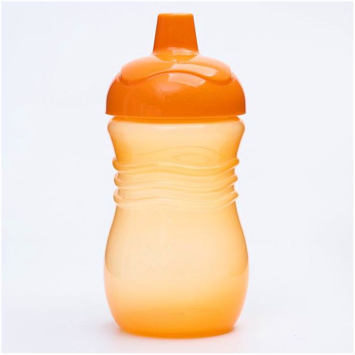 Поильник с твёрдым носиком, 250 мл., цвет розовый/оранжевый артикул анонс 4729897