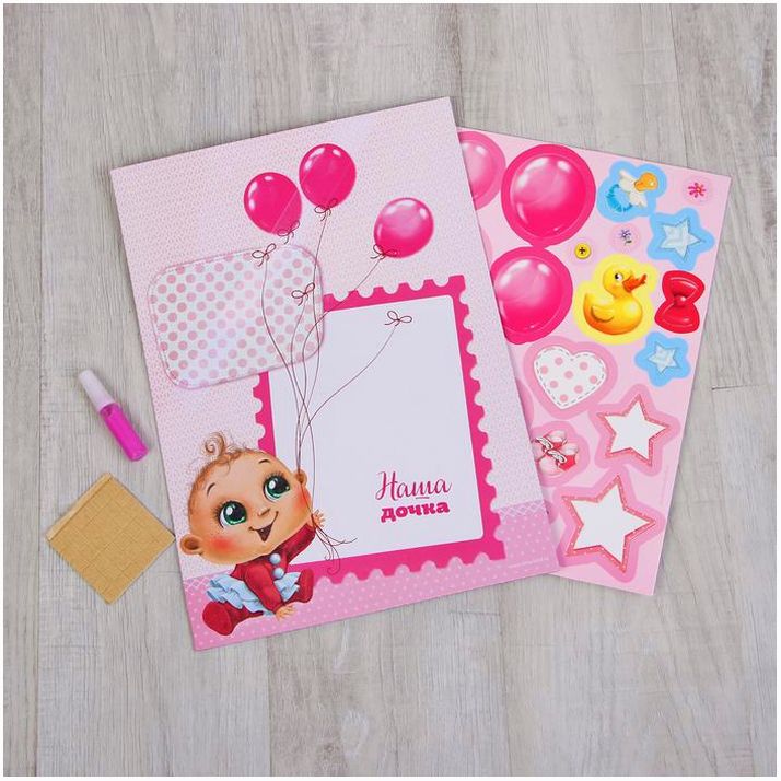 Картинка Детский отпечаток ручки с пожеланиями для девочки, цвет МИКС (№4731835) от магазина Мир детей Товары для Новорожденных