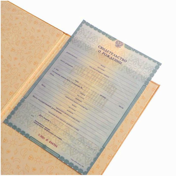 Картинка Папка для свидетельства о рождении «Коллаж крафт», под новый формат, А4, 32 х 22,3 см (№3815389) от магазина Мир детей Товары для Новорожденных