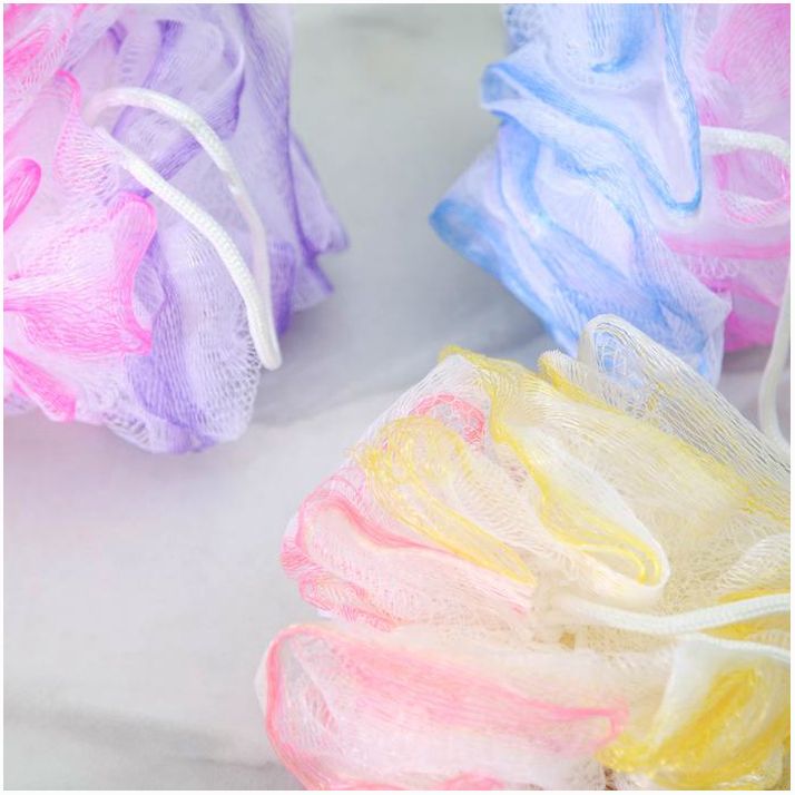 Картинка Мочалка для тела двухцветная Доляна, 25 гр, цвет МИКС (№577609) от магазина Мир детей Товары для Новорожденных