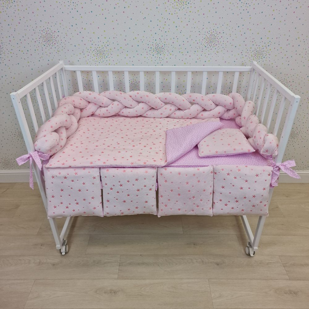 КПБ 9 пр (борт + пододеяльник + одеяло + подушка + простынь + (плюш/бязь) коса артикул анонс 1164-0-1бб_03