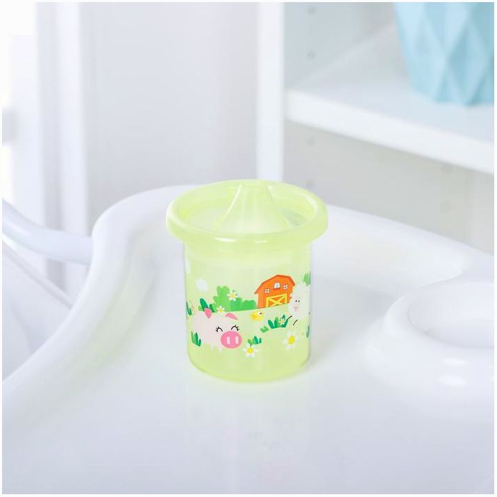 № 3721458 Поильник детский «Веселая ферма» с твёрдым носиком 200 мл, цвет желтый
