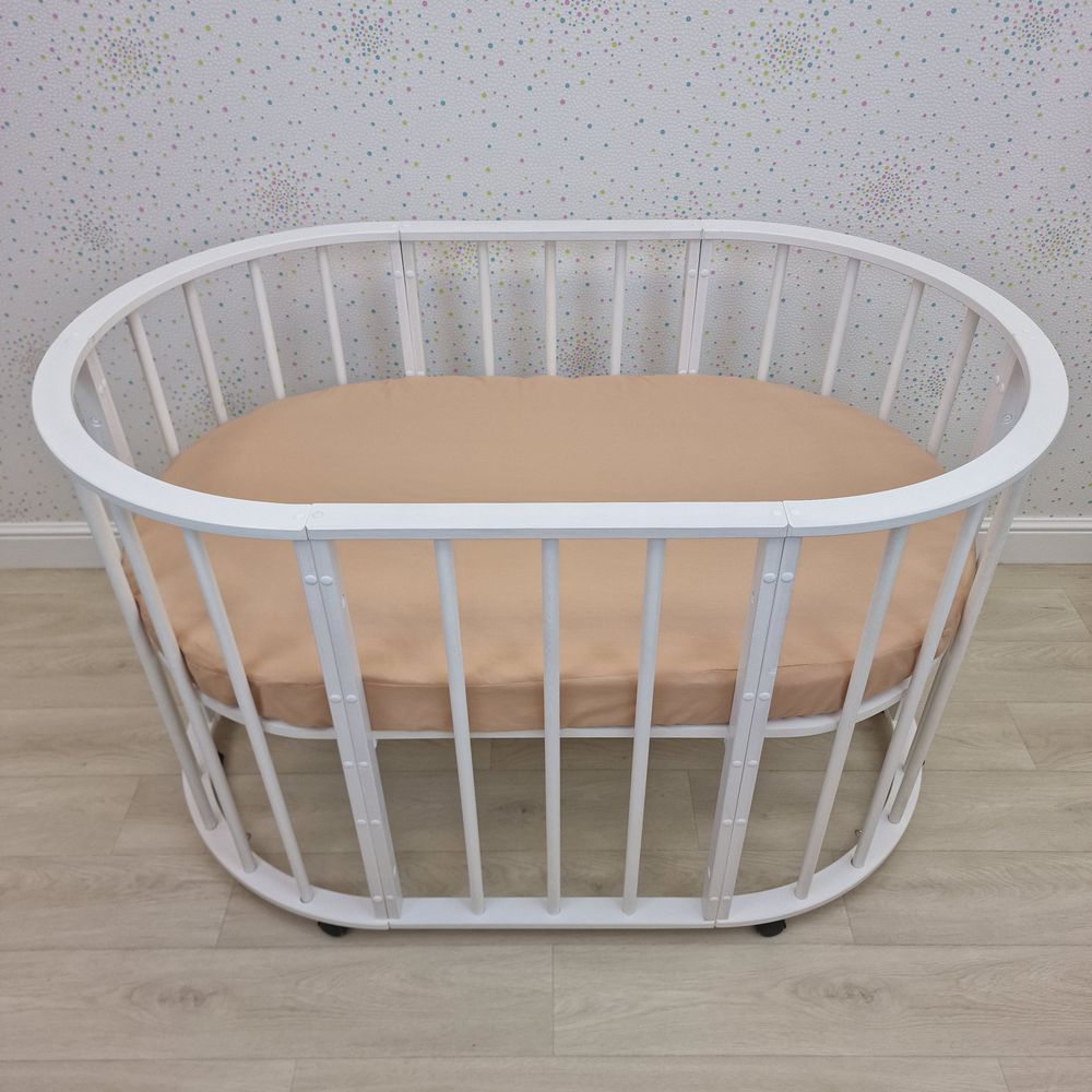 Простыня на резинке на овальную кровать (бязь) артикул анонс 257_52