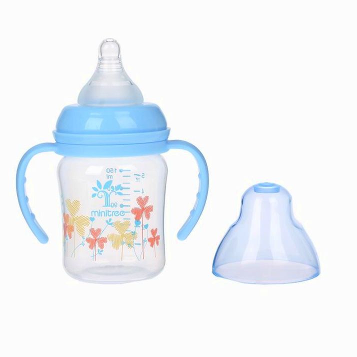 № 2793148 Бутылочка для кормления с ручками, 150 мл, от 3 мес., цвет голубой