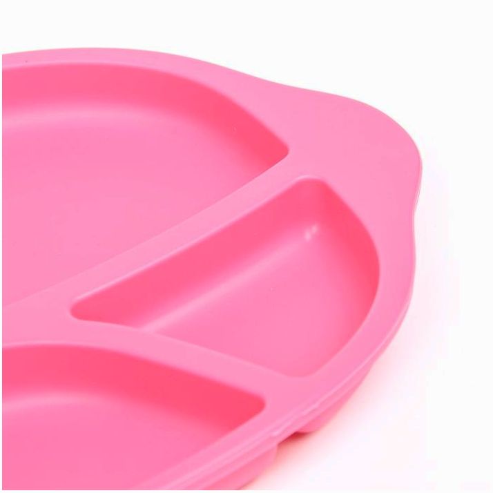 № 2589914 Тарелка детская силиконовая, 4 секции, цвет малиновый