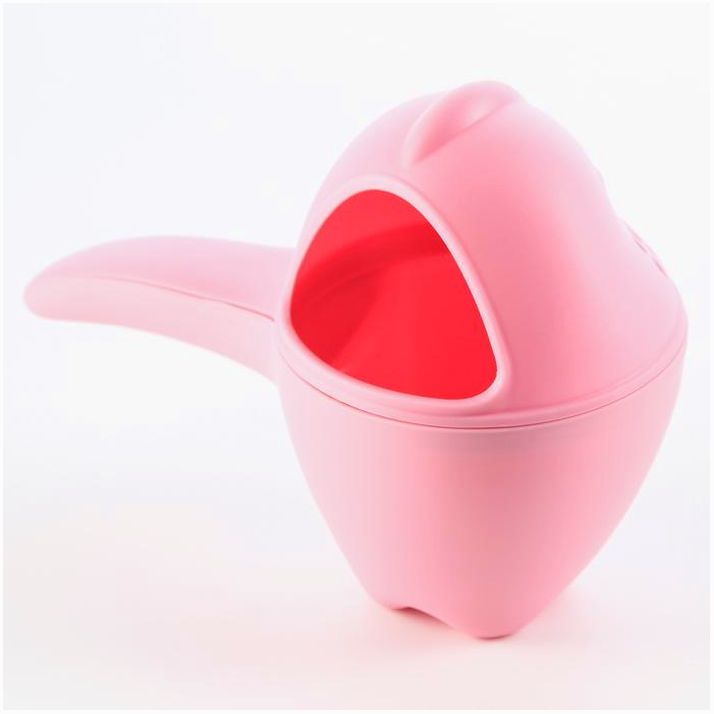 № 7761336 Ковш для купания и мытья головы, детский банный ковшик, хозяйственный «Динозаврик», цвет розовый