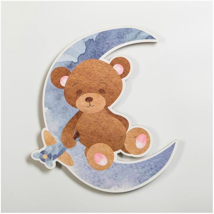 Картинка Декор настенный "Сонный мишка", 27х25 см (№6959331) от магазина Мир детей Товары для Новорожденных