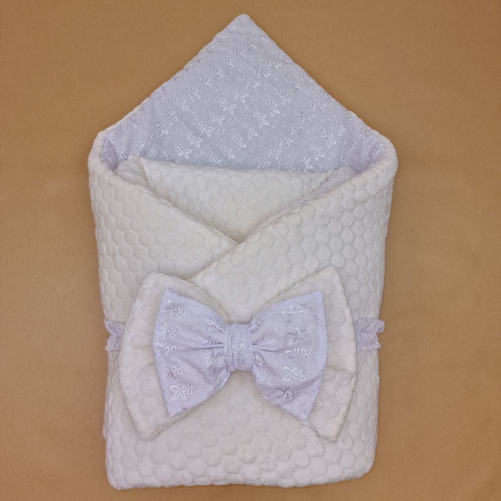 Комплект на выписку 2 пр: одеяло+бант (двухсторонний) артикул анонс 1876в-1-1_м_04
