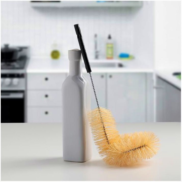 Ёршик баночный, 12?10?26 см, синтетическая щетина, цвет МИКС артикул анонс 2154021