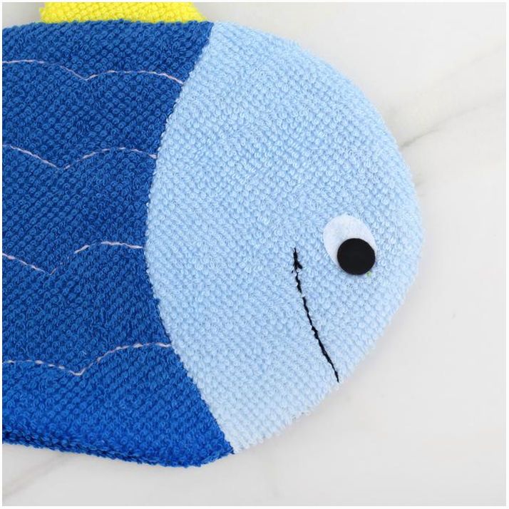 № 1887475 Мочалка-варежка детская для купания Доляна «Рыбка», цвет МИКС