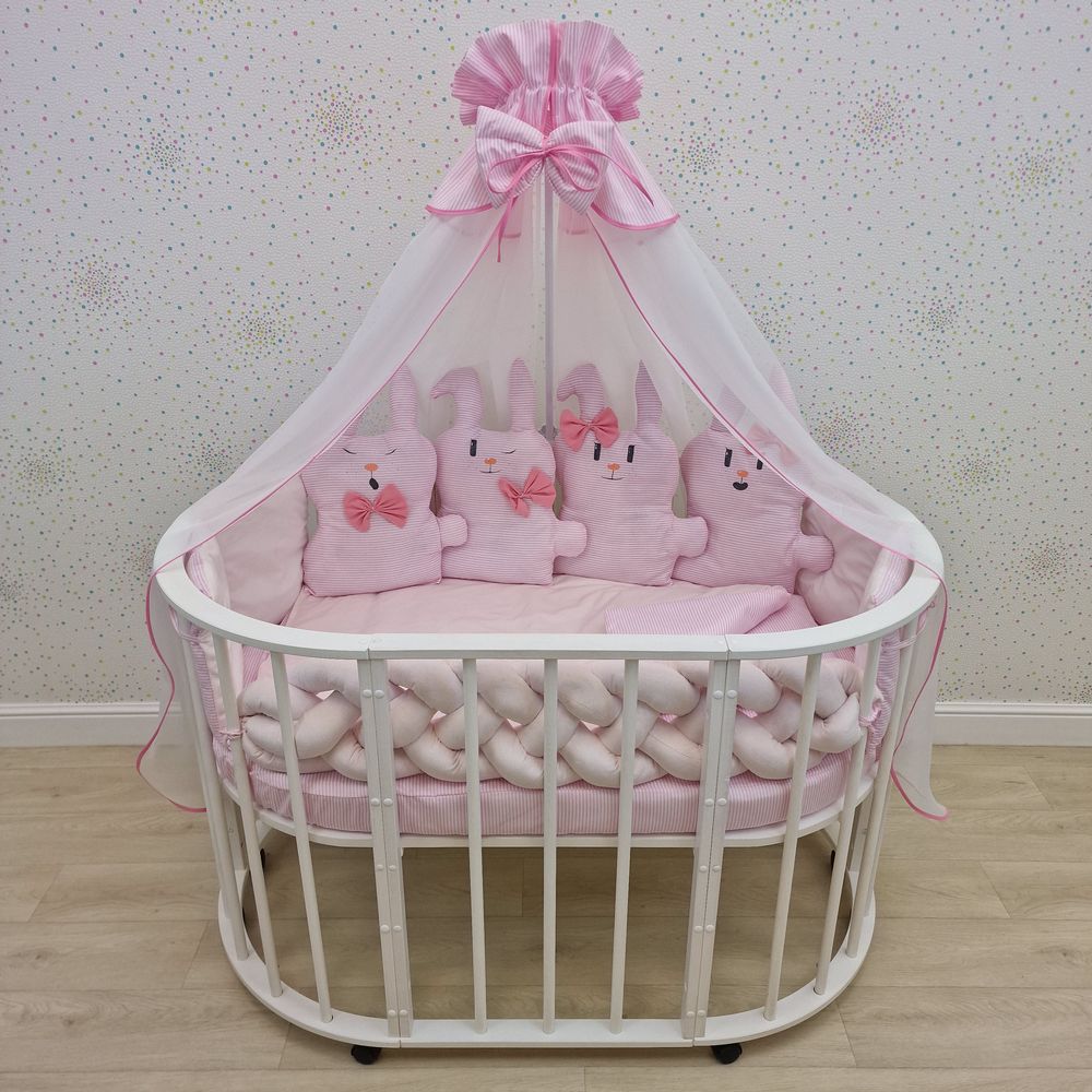 КПБ 17 пр (балдахин + борт + пододеяльник + одеяло + наволочка + подушка + простынь (плюш/бязь) артикул анонс 1178-0-1_08