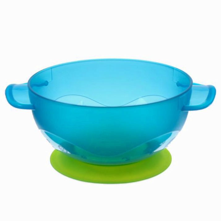 Картинка Набор для кормления: миска на присоске с крышкой, ложка, цвет бирюзовый (№9037724) от магазина Мир детей Товары для Новорожденных