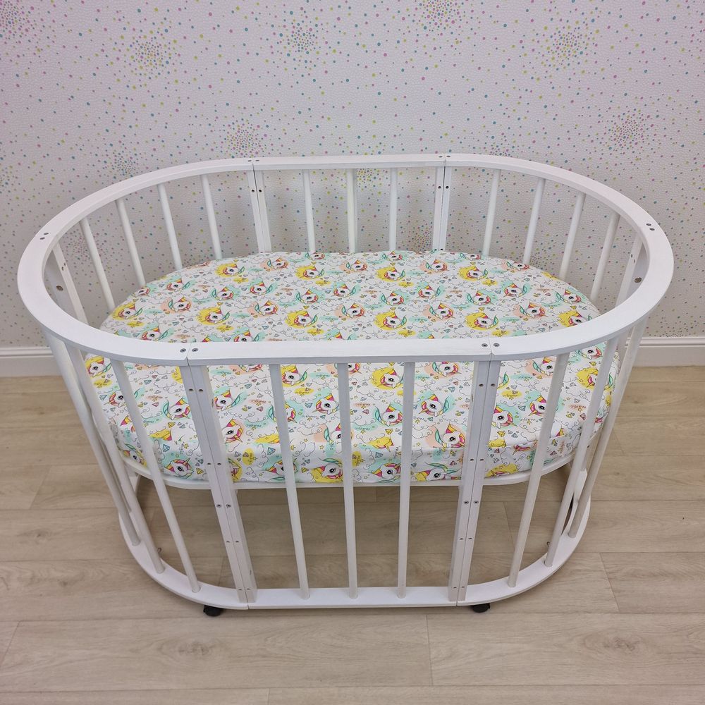 Простыня на резинке на овальную кровать (бязь) артикул анонс 257_06