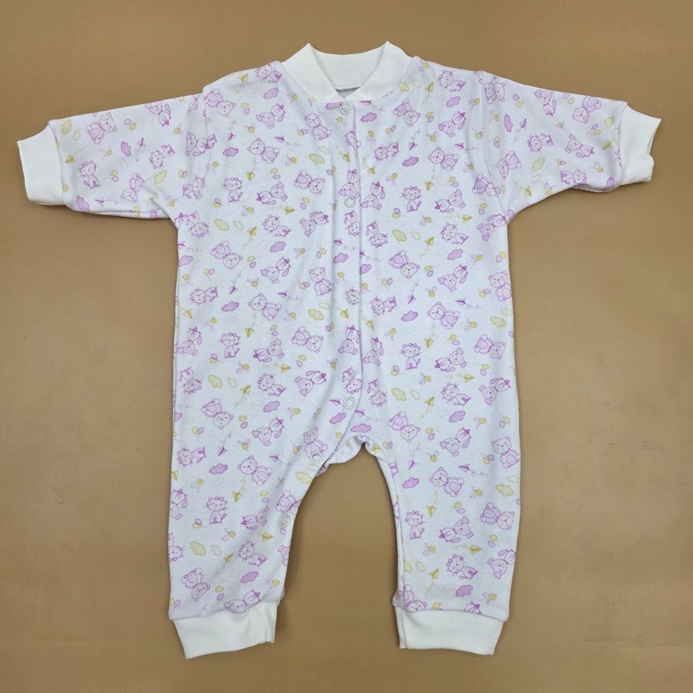 Комбинезон №7 (интерлок, кнопки спереди и снизу, открытые ручки и ножки) артикул анонс 0358-62МД