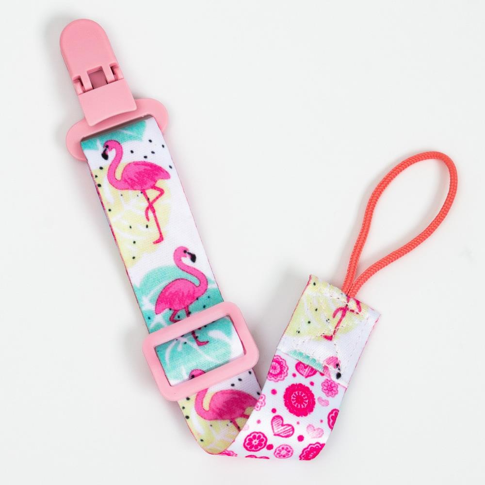 Картинка Держатель для соски - пустышки «Фламинго», на ленте (№7472724) от магазина Мир детей Товары для Новорожденных