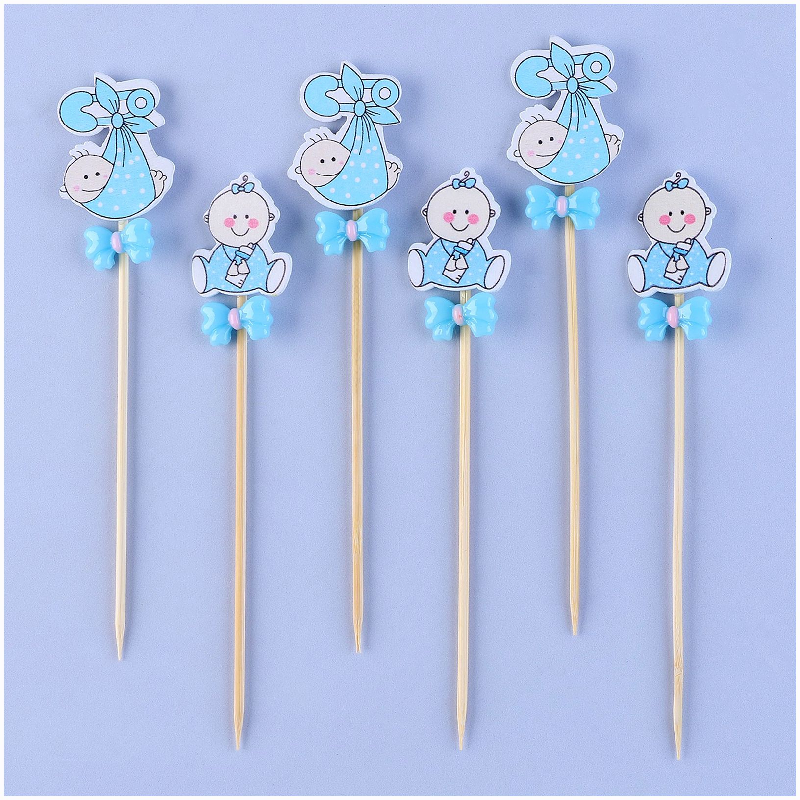 № 9867074 Шпажки «Ляльки», голубые, в наборе 6 штук