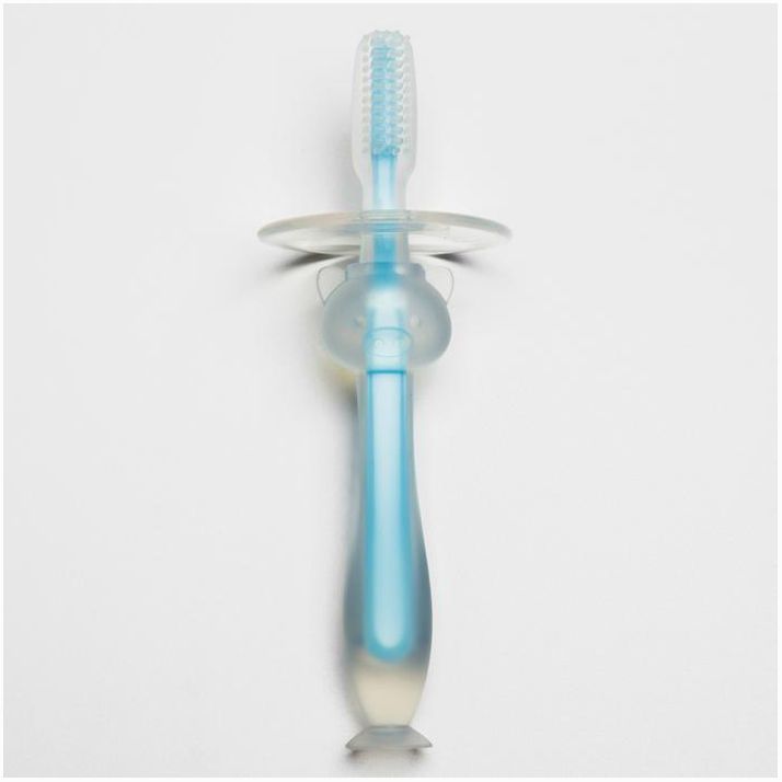 № 1886899 Прорезыватель, Крошка Я, щеточка, массажер для десен, грызунок для малыша, от 18 мес, цвет голубой.