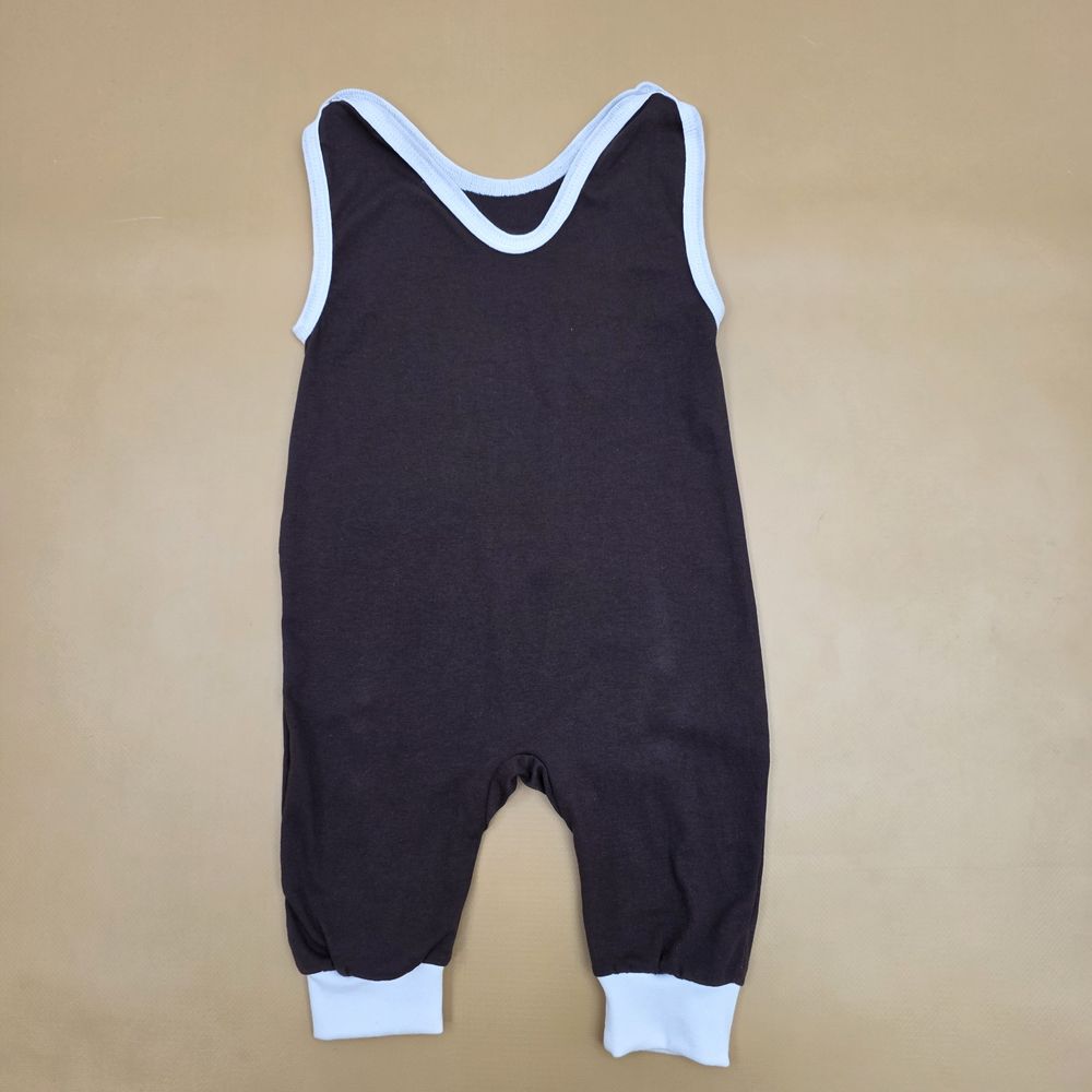 Ползунки на лямках №9 (кулирка, кнопки на плечах, без пяток) артикул анонс 16136-68МД