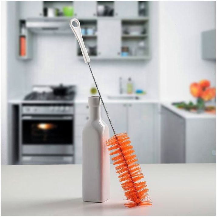 Ёршик для мытья бутылок 1 л, 3?2?46 см, цвет МИКС артикул анонс 662779