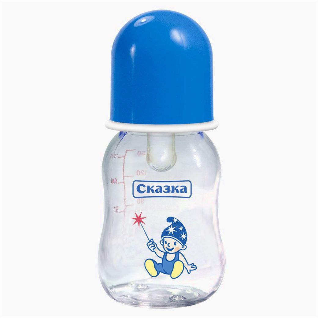 № 1109С Бутылочка с талией (пластик, силиконовая соска)