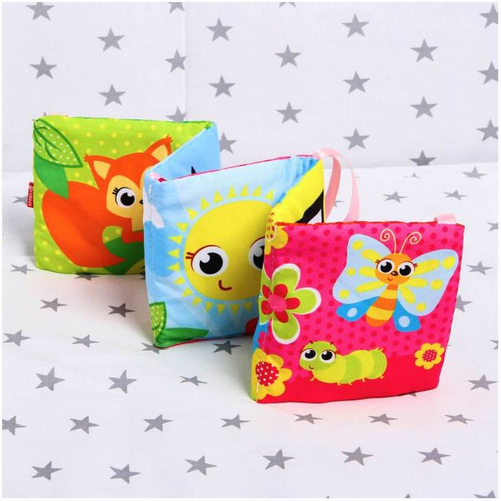 № 2941993 Мягкая книжка-бортик на кроватку «Малыши», 14 х 14 см, с шуршалкой