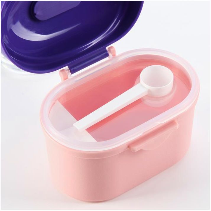 Картинка Контейнер для хранения детского питания «Корона», 400 мл., малый, цвет розовый (№7653241) от магазина Мир детей Товары для Новорожденных