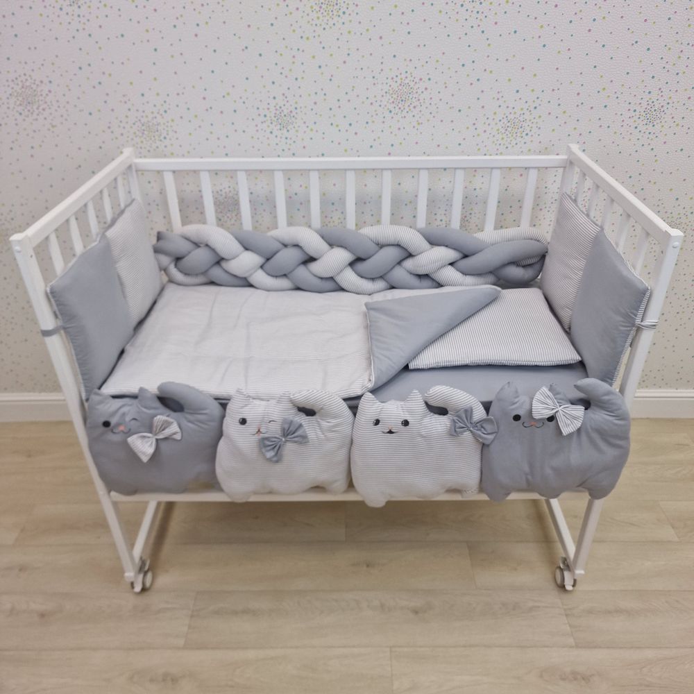 КПБ 14 пр (борт + пододеяльник + одеяло + наволочка + подушка + простынь (бязь) артикул анонс 1177-0-1бб_07