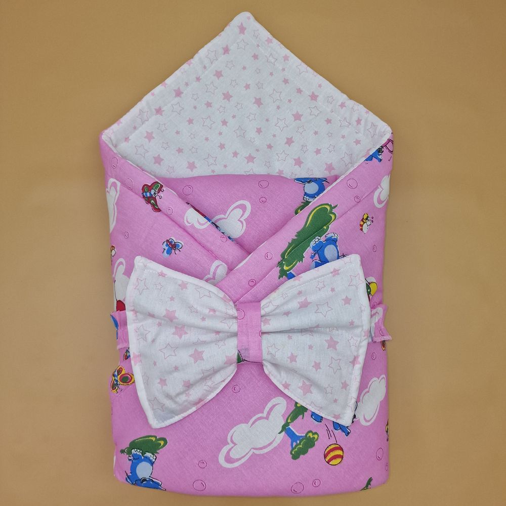 Комплект на выписку 2 пр: одеяло+бант-подушка (бязь) артикул анонс 1872б-1-2_м_07