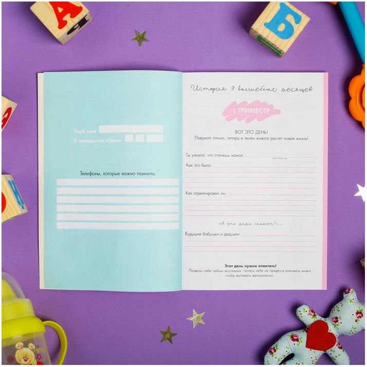 Картинка Ежедневник будущей мамы "9 месяцев счастья", 40 листов (№4573381) от магазина Мир детей Товары для Новорожденных