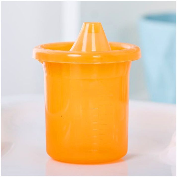 Картинка Поильник детский без нанесения с твёрдым носиком 200 мл, цвет оранжевый (№3721474) от магазина Мир детей Товары для Новорожденных