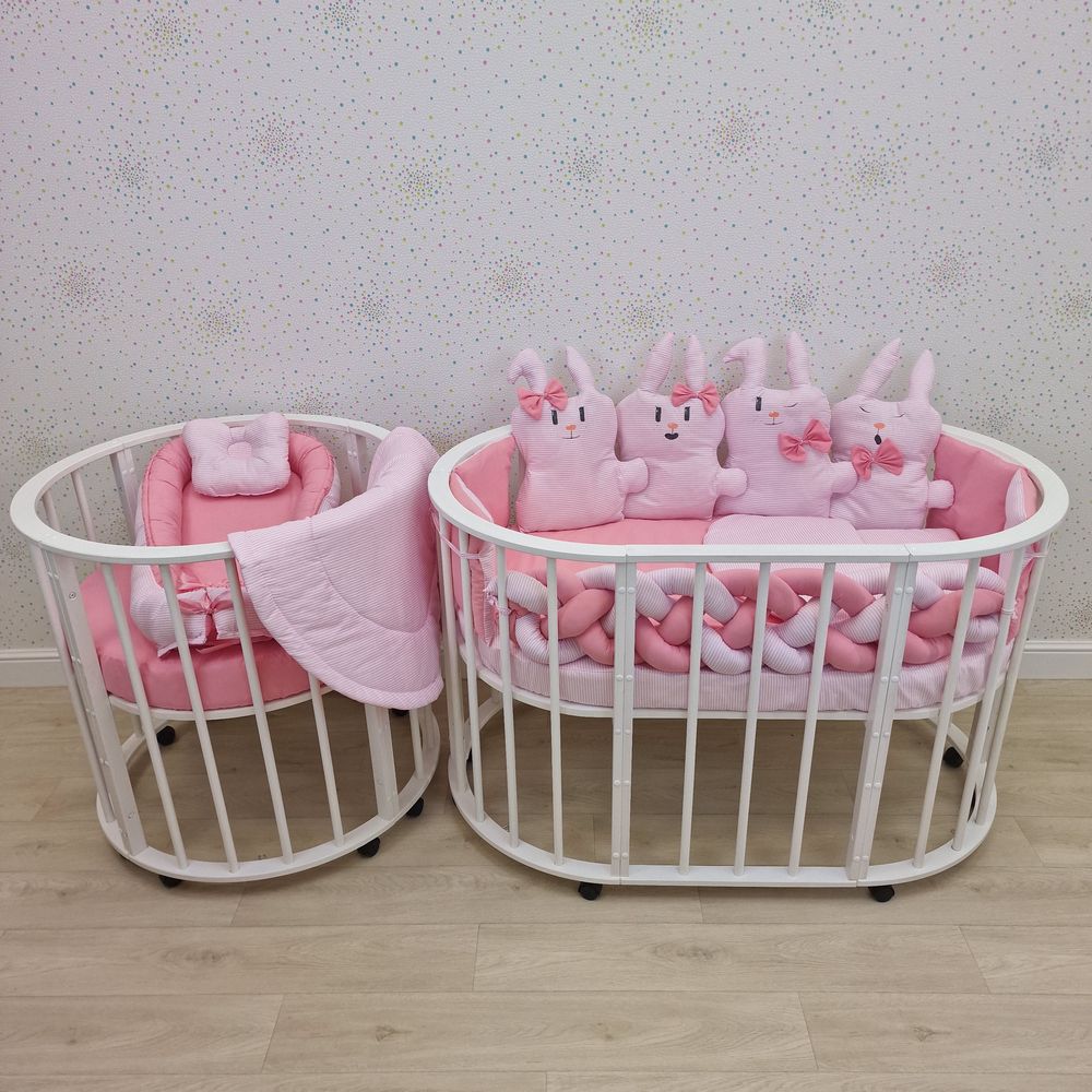 КПБ 18 пр (борт + пододеяльник + 2 одеяла + наволочка + 2 подуш + 2 прост + гнездо (бязь) артикул анонс 1182-О-1бб_03