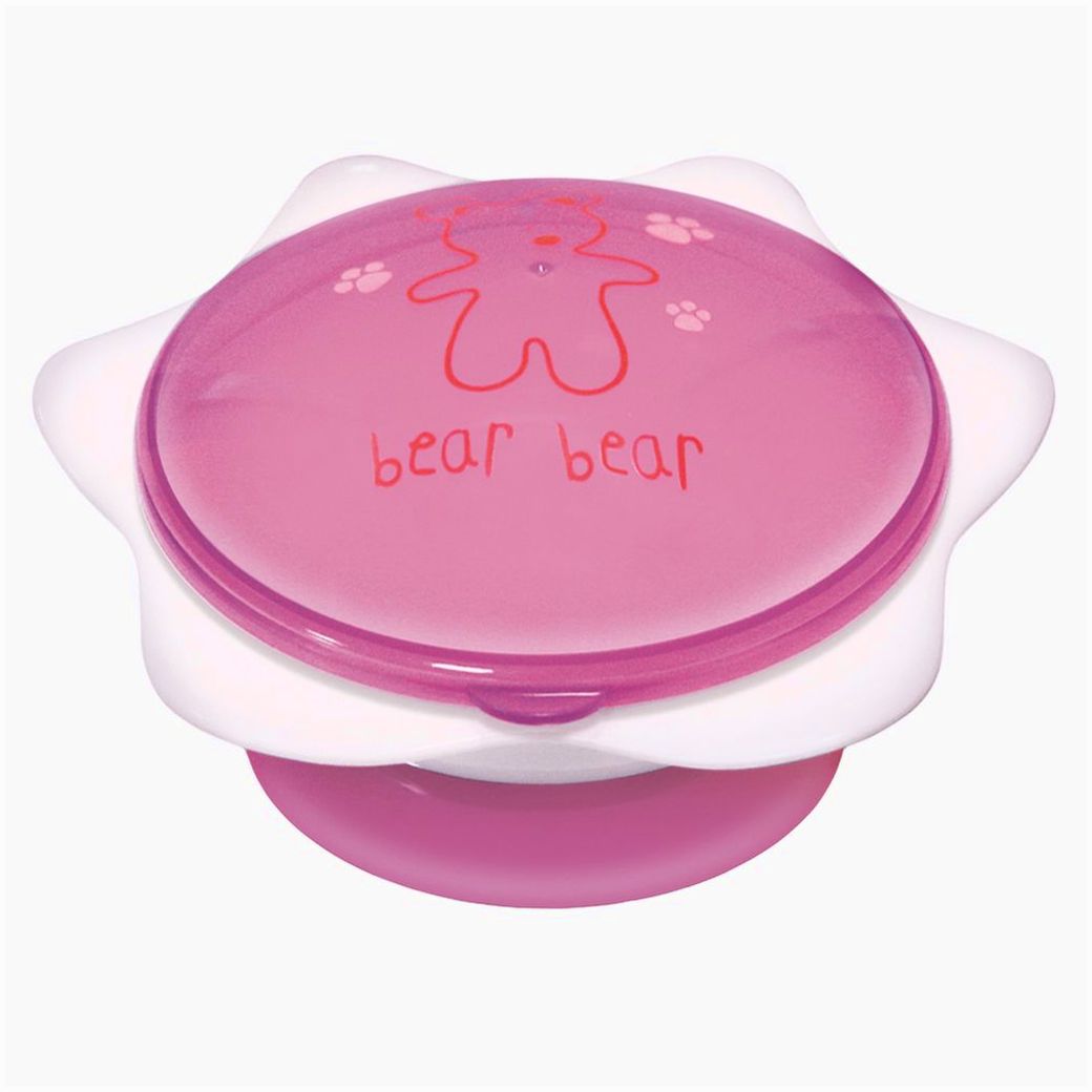 Тарелка на присоске с крышкой (непрозрачный пластик) артикул анонс 2216С