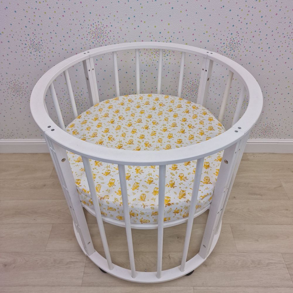 Простыня на резинке на круглую кровать (бязь) артикул анонс 255_07