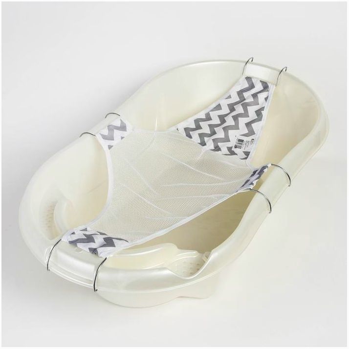Гамак для купания новорожденных, сетка для ванночки детской, 95х56см, цвет МИКС артикул анонс 626833