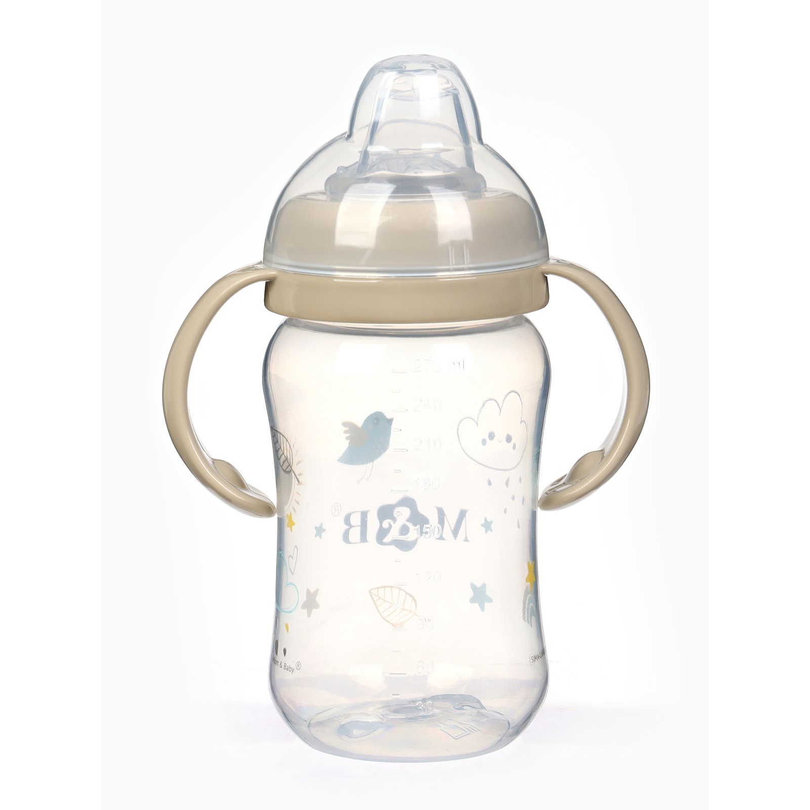 Картинка Поильник - непроливайка с силиконовым носиком, 270 мл., цвет бежевый (№10822672) от магазина Мир детей Товары для Новорожденных