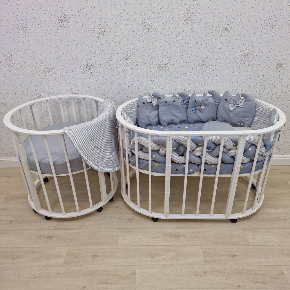 Картинка КПБ 16 пр (борт + пододеяльник + 2 одеяла + наволочка + подушка + 2 простынки (бязь) (№1189-О-1бб) цвета в ассортименте от магазина Мир детей Товары для Новорожденных