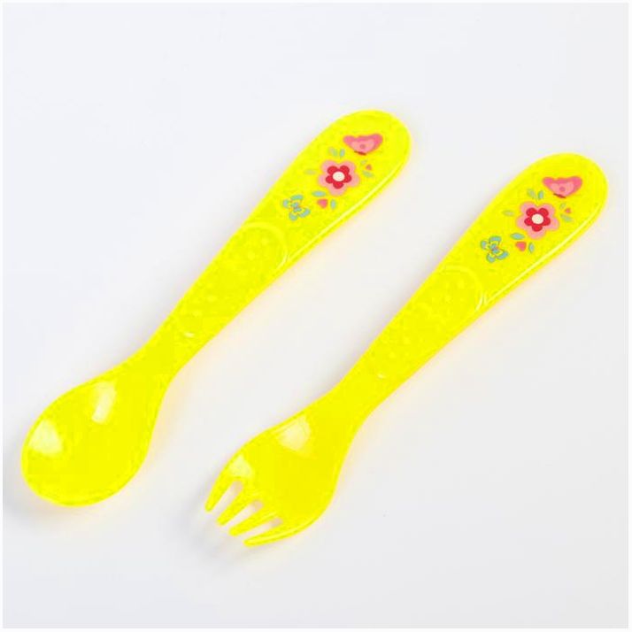 № 4822604 Набор для кормления: ложка и вилка «Для Малыша», от 5 мес., желтый МИКС