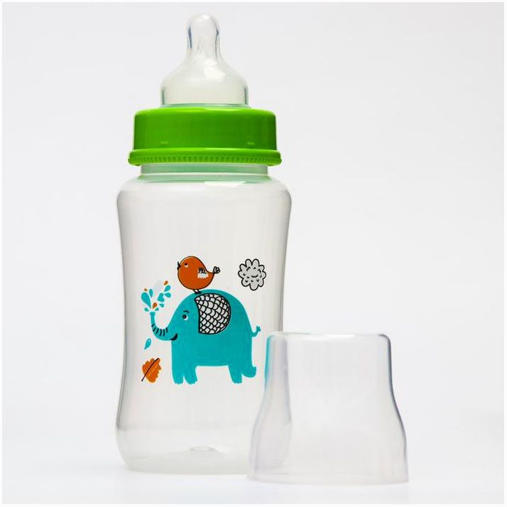 № 4770830 Бутылочка для кормления, 320 мл., широкое горло, цвет голубой