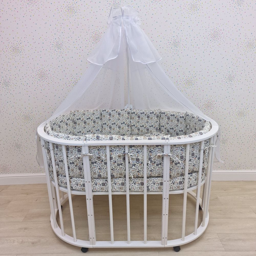 Картинка КПБ 20 пр (балдахин + борт + пододеяльник + 2 одеяла + наволочка + подушка + 2 простыни (бязь) 12кв (№1149-О-1) цвета в ассортименте от магазина Мир детей Товары для Новорожденных