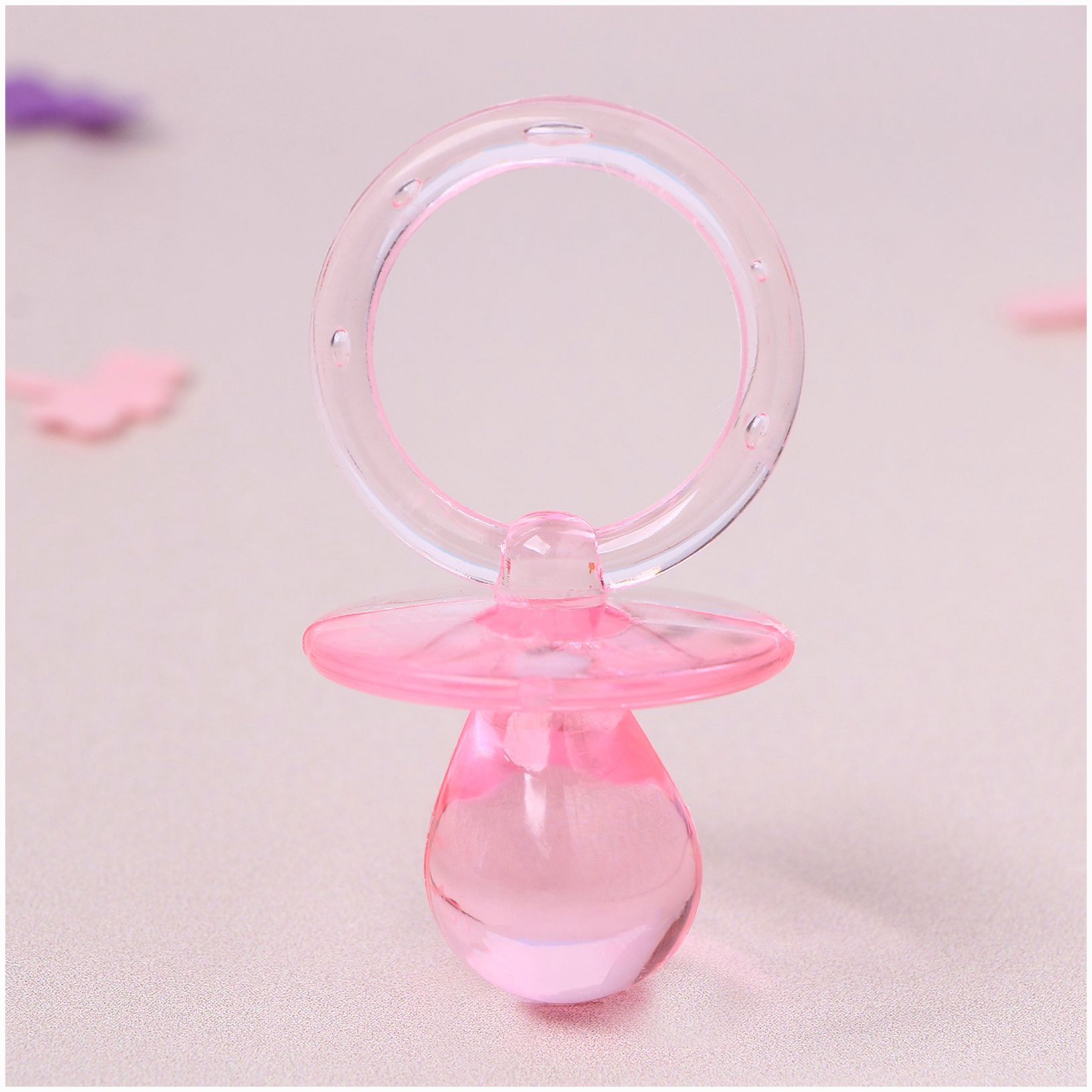 Набор для украшения «Пустышка», 6 см, набор 3 шт., цвет розовый артикул анонс 9803699