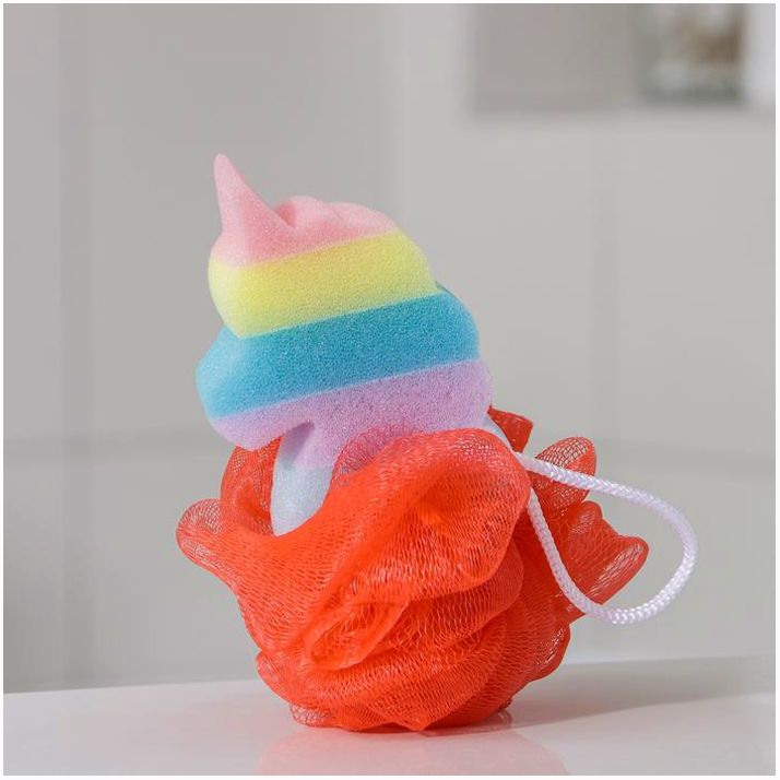 Мочалка для тела SAVANNA «Радужный единорог», 20 гр артикул анонс 7343262