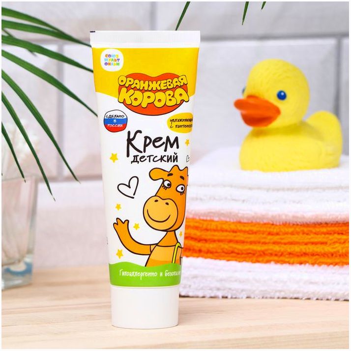 Детский крем с пантенолом увлажняющий, «Оранжевая корова», 75 мл артикул анонс 7337298