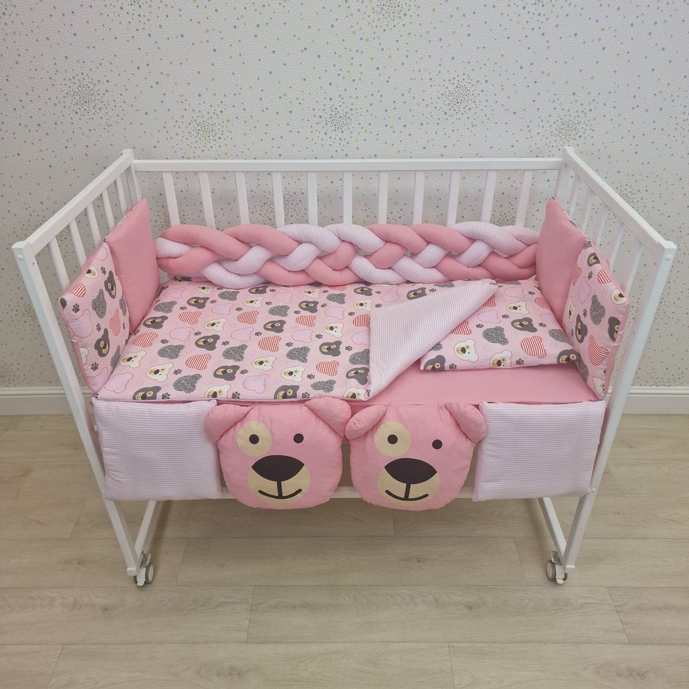 КПБ 14 пр (борт + пододеяльник + одеяло + наволочка + подушка + простынь (бязь) артикул анонс 1190-0-1бб_03