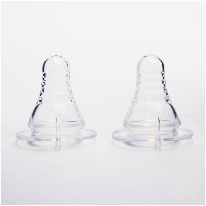 Набор силиконовых сосок на бутылочку, 2 шт., антиколик., от 6 мес., быстрый поток артикул анонс 2315112