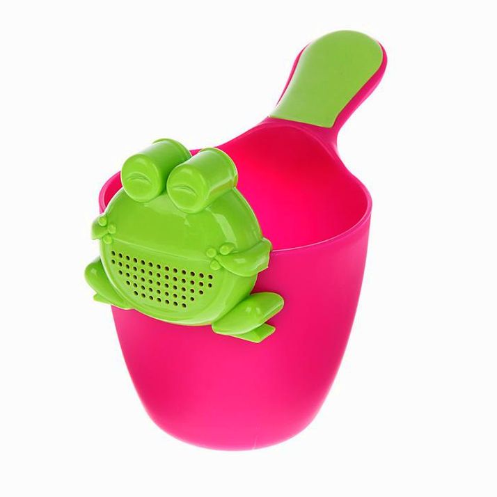 Ковш для купания, банный ковшик, хозяйственный с насадкой-лейкой «Лягушонок», 500 мл, цвет МИКС артикул анонс 3780394